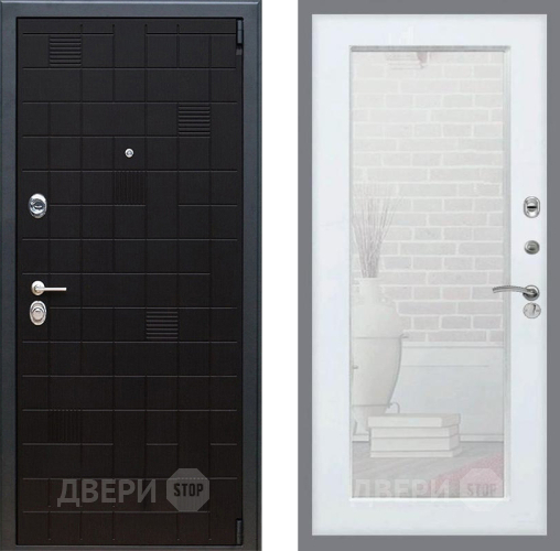 Входная металлическая Дверь Рекс (REX) 12 Зеркало Пастораль Белый ясень в Наро-Фоминске