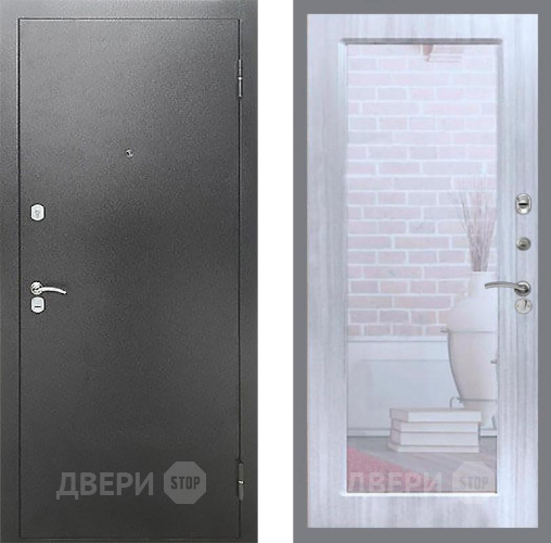 Входная металлическая Дверь Рекс (REX) Сити Зеркало Пастораль Сандал белый в Наро-Фоминске