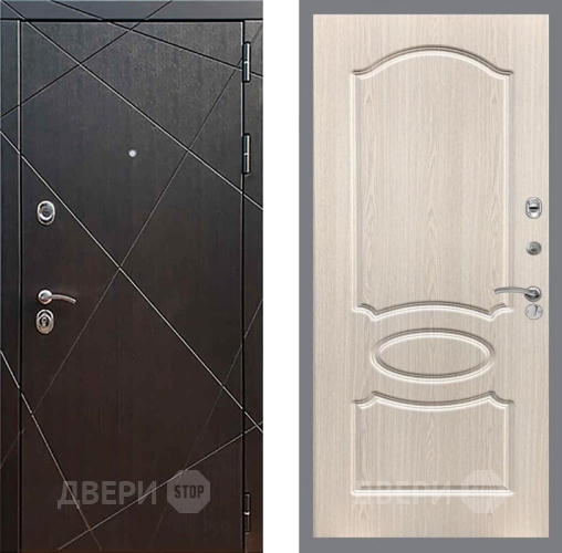 Входная металлическая Дверь Рекс (REX) 13 Венге FL-128 Беленый дуб в Наро-Фоминске