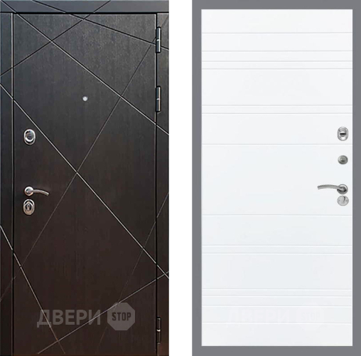 Входная металлическая Дверь Рекс (REX) 13 Венге Line Силк Сноу в Наро-Фоминске