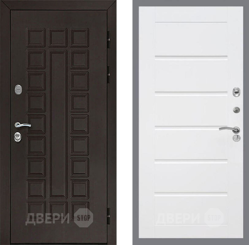 Входная металлическая Дверь Рекс (REX) Сенатор 3К Сити Белый ясень в Наро-Фоминске