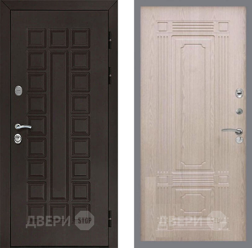 Входная металлическая Дверь Рекс (REX) Сенатор 3К FL-2 Беленый дуб в Наро-Фоминске