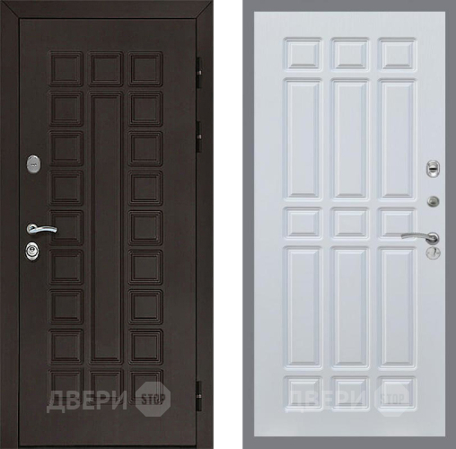 Входная металлическая Дверь Рекс (REX) Сенатор 3К FL-33 Белый ясень в Наро-Фоминске