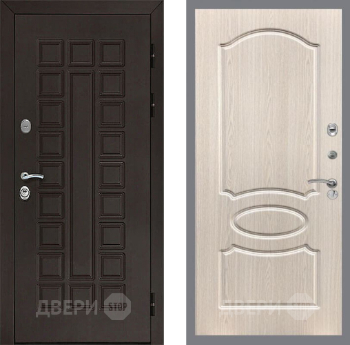 Входная металлическая Дверь Рекс (REX) Сенатор 3К FL-128 Беленый дуб в Наро-Фоминске