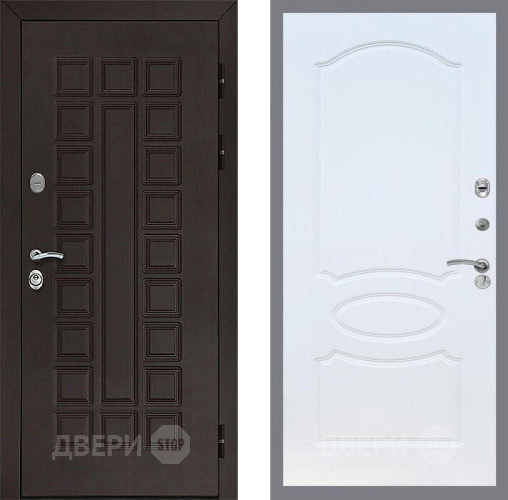 Входная металлическая Дверь Рекс (REX) Сенатор 3К FL-128 Белый ясень в Наро-Фоминске