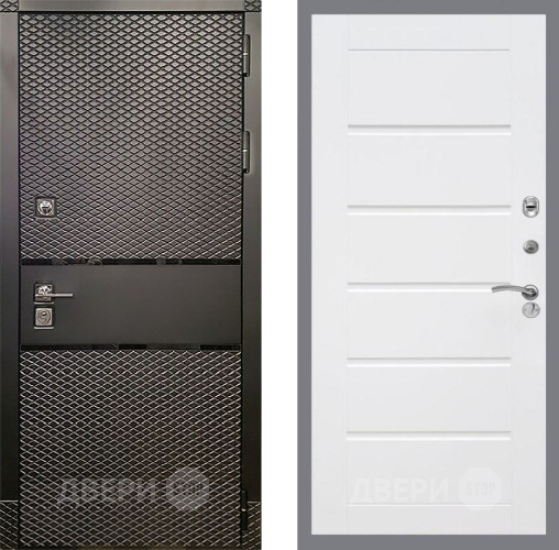 Входная металлическая Дверь Рекс (REX) 15 Черный Кварц Сити Белый ясень в Наро-Фоминске