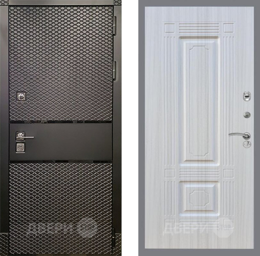 Входная металлическая Дверь Рекс (REX) 15 Черный Кварц FL-2 Сандал белый в Наро-Фоминске