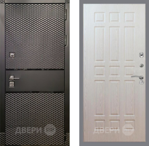 Входная металлическая Дверь Рекс (REX) 15 Черный Кварц FL-33 Беленый дуб в Наро-Фоминске