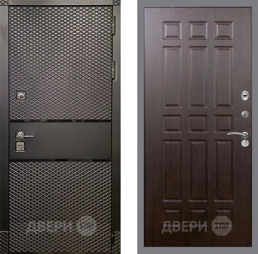 Входная металлическая Дверь Рекс (REX) 15 Черный Кварц FL-33 Венге в Наро-Фоминске