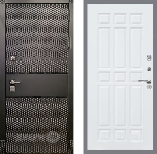 Входная металлическая Дверь Рекс (REX) 15 Черный Кварц FL-33 Силк Сноу в Наро-Фоминске