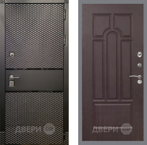 Входная металлическая Дверь Рекс (REX) 15 Черный Кварц FL-58 Венге в Наро-Фоминске