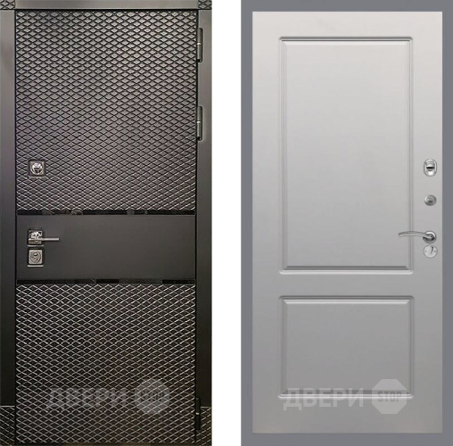 Входная металлическая Дверь Рекс (REX) 15 Черный Кварц FL-117 Грей софт в Наро-Фоминске