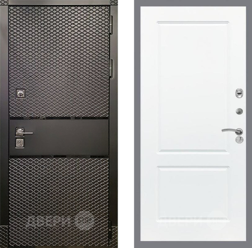 Входная металлическая Дверь Рекс (REX) 15 Черный Кварц FL-117 Силк Сноу в Наро-Фоминске