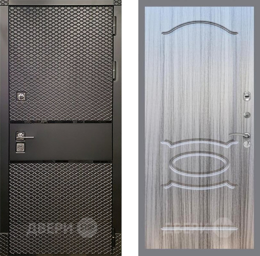 Входная металлическая Дверь Рекс (REX) 15 Черный Кварц FL-128 Сандал грей в Наро-Фоминске