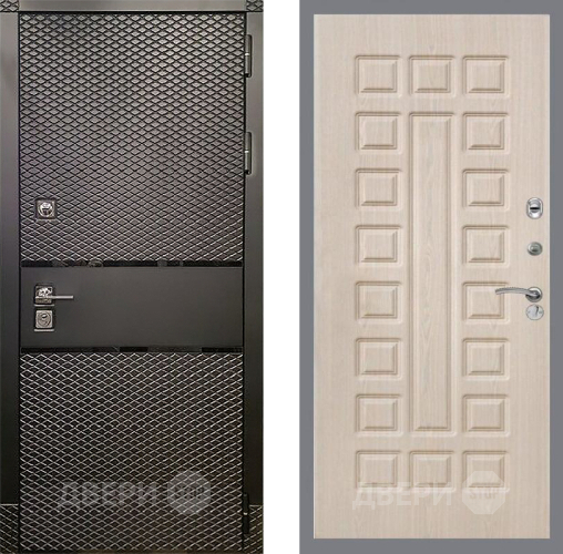 Входная металлическая Дверь Рекс (REX) 15 Черный Кварц FL-183 Беленый дуб в Наро-Фоминске