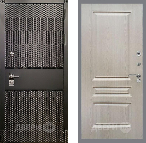 Входная металлическая Дверь Рекс (REX) 15 Черный Кварц FL-243 Беленый дуб в Наро-Фоминске