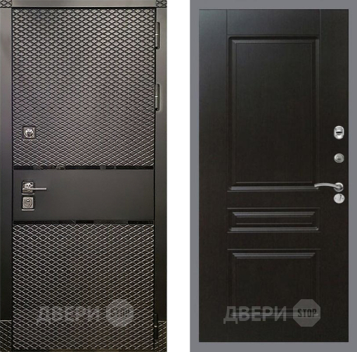 Входная металлическая Дверь Рекс (REX) 15 Черный Кварц FL-243 Венге в Наро-Фоминске