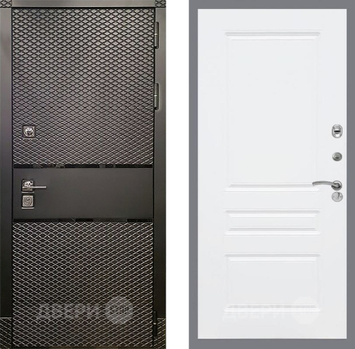 Входная металлическая Дверь Рекс (REX) 15 Черный Кварц FL-243 Силк Сноу в Наро-Фоминске