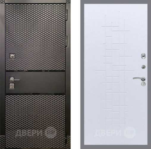 Входная металлическая Дверь Рекс (REX) 15 Черный Кварц FL-289 Белый ясень в Наро-Фоминске
