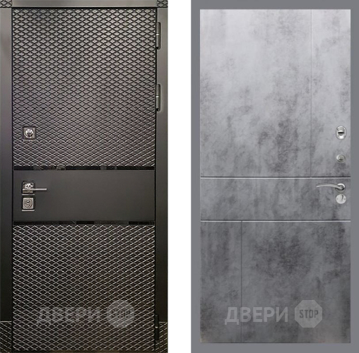 Входная металлическая Дверь Рекс (REX) 15 Черный Кварц FL-290 Бетон темный в Наро-Фоминске