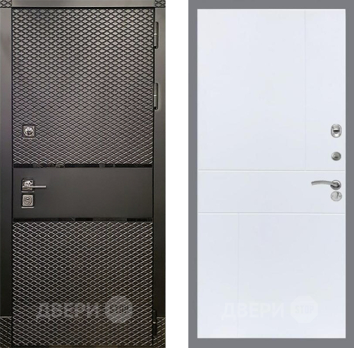 Входная металлическая Дверь Рекс (REX) 15 Черный Кварц FL-290 Силк Сноу в Наро-Фоминске