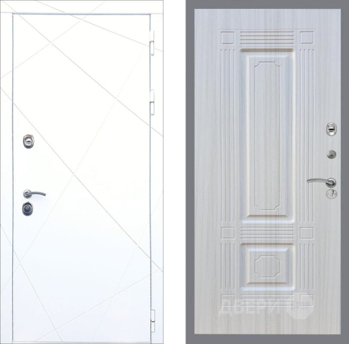 Входная металлическая Дверь Рекс (REX) 13 Силк Сноу FL-2 Сандал белый в Наро-Фоминске