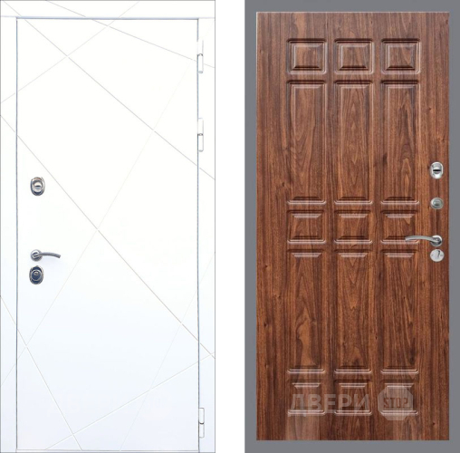 Входная металлическая Дверь Рекс (REX) 13 Силк Сноу FL-33 орех тисненый в Наро-Фоминске