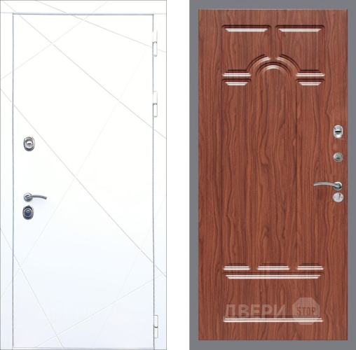 Входная металлическая Дверь Рекс (REX) 13 Силк Сноу FL-58 орех тисненый в Наро-Фоминске