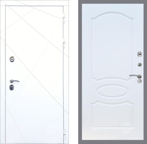 Входная металлическая Дверь Рекс (REX) 13 Силк Сноу FL-128 Белый ясень в Наро-Фоминске