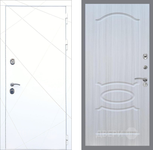 Входная металлическая Дверь Рекс (REX) 13 Силк Сноу FL-128 Сандал белый в Наро-Фоминске