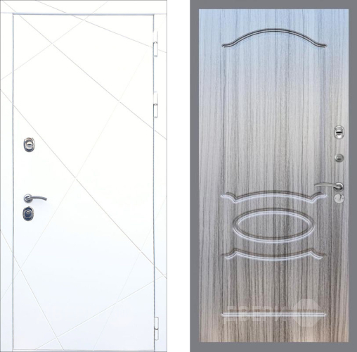 Входная металлическая Дверь Рекс (REX) 13 Силк Сноу FL-128 Сандал грей в Наро-Фоминске