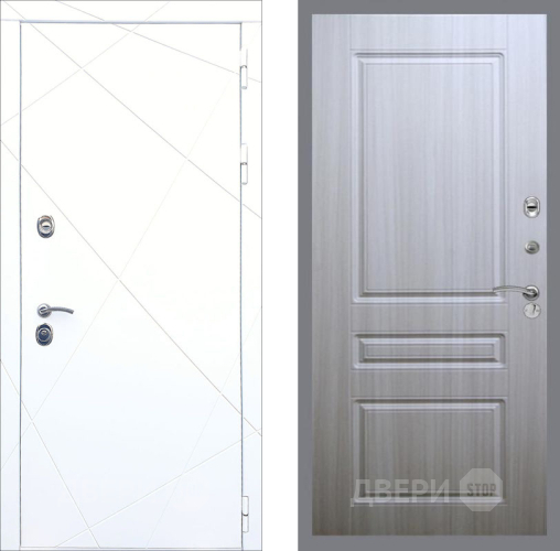 Входная металлическая Дверь Рекс (REX) 13 Силк Сноу FL-243 Сандал белый в Наро-Фоминске
