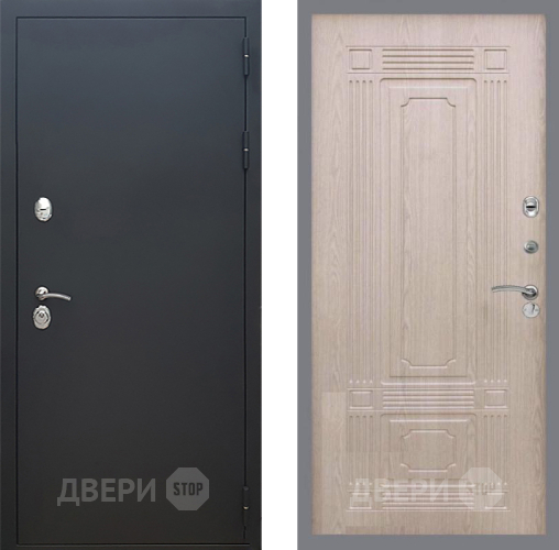Входная металлическая Дверь Рекс (REX) 5 Черный Муар FL-2 Беленый дуб в Наро-Фоминске