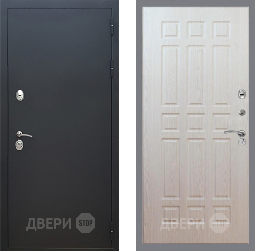 Входная металлическая Дверь Рекс (REX) 5 Черный Муар FL-33 Беленый дуб в Наро-Фоминске