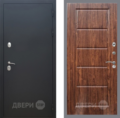 Входная металлическая Дверь Рекс (REX) 5 Черный Муар FL-39 орех тисненый в Наро-Фоминске