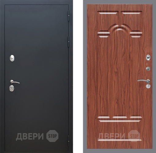 Входная металлическая Дверь Рекс (REX) 5 Черный Муар FL-58 орех тисненый в Наро-Фоминске