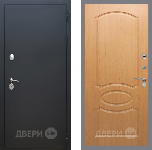 Входная металлическая Дверь Рекс (REX) 5 Черный Муар FL-128 Дуб в Наро-Фоминске