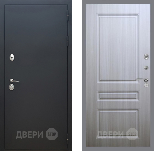 Входная металлическая Дверь Рекс (REX) 5 Черный Муар FL-243 Сандал белый в Наро-Фоминске