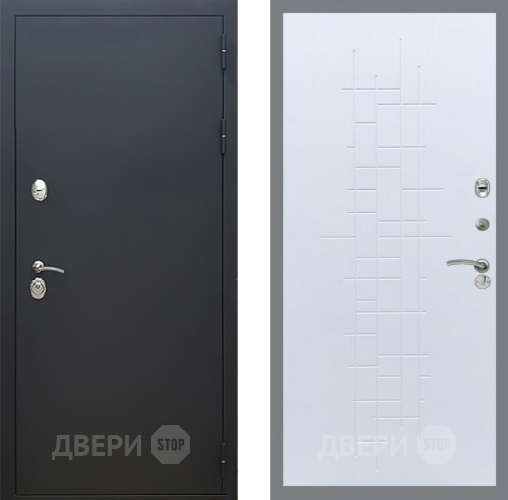 Дверь Рекс (REX) 5 Черный Муар FL-289 Белый ясень в Наро-Фоминске