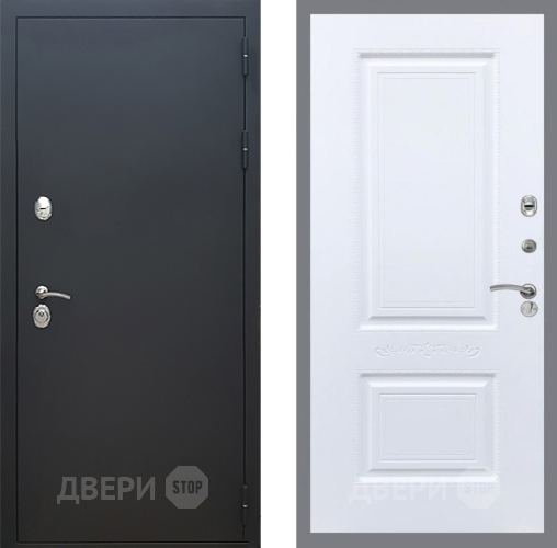 Входная металлическая Дверь Рекс (REX) 5 Черный Муар Смальта Силк Сноу в Наро-Фоминске