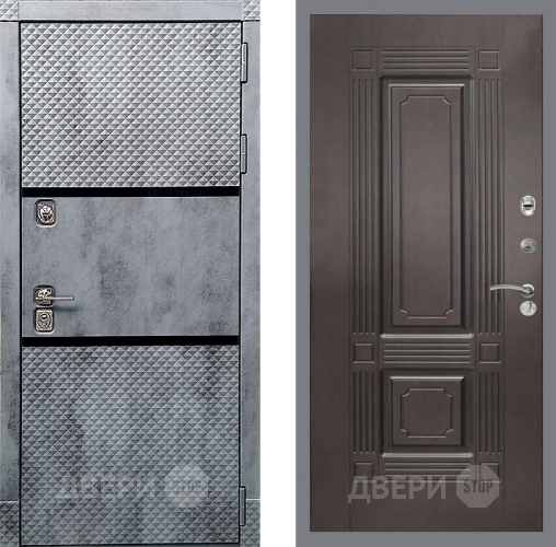 Входная металлическая Дверь Рекс (REX) 15 Бетон Темный FL-2 Венге в Наро-Фоминске