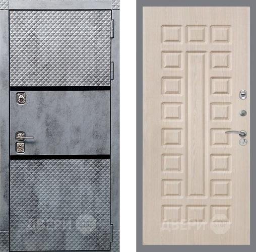 Входная металлическая Дверь Рекс (REX) 15 Бетон Темный FL-183 Беленый дуб в Наро-Фоминске