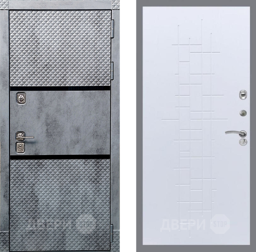 Входная металлическая Дверь Рекс (REX) 15 Бетон Темный FL-289 Белый ясень в Наро-Фоминске