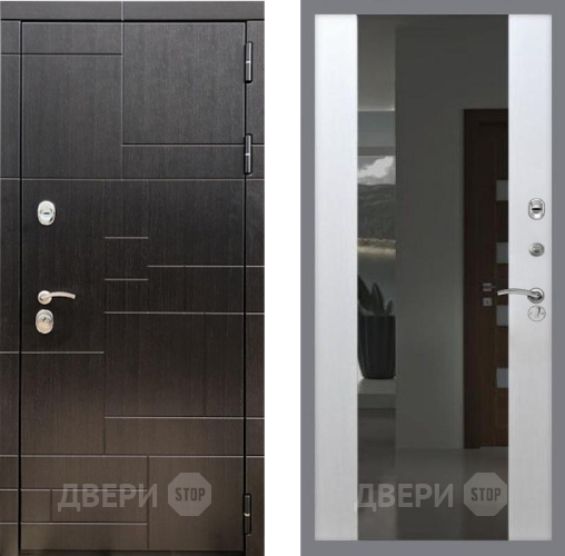 Входная металлическая Дверь Рекс (REX) 20 СБ-16 Зеркало Белый ясень в Наро-Фоминске