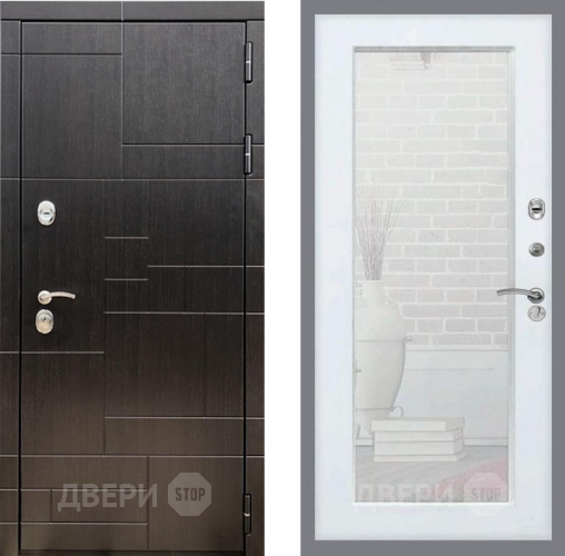 Входная металлическая Дверь Рекс (REX) 20 Зеркало Пастораль Белый ясень в Наро-Фоминске