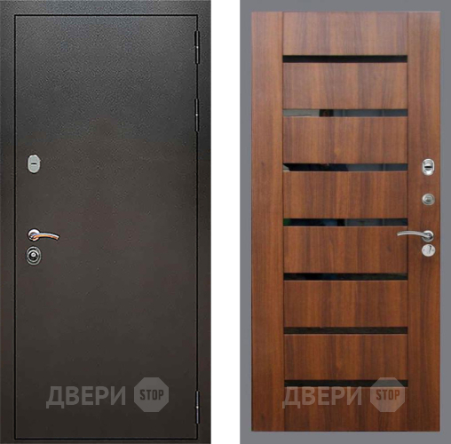 Дверь Рекс (REX) 5 Серебро Антик СБ-14 стекло черное Орех бренди в Наро-Фоминске