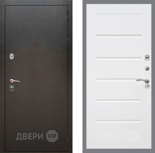 Входная металлическая Дверь Рекс (REX) 5 Серебро Антик Сити Белый ясень в Наро-Фоминске