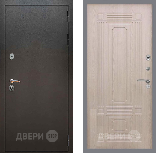 Входная металлическая Дверь Рекс (REX) 5 Серебро Антик FL-2 Беленый дуб в Наро-Фоминске