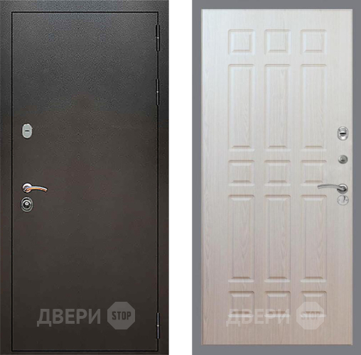 Входная металлическая Дверь Рекс (REX) 5 Серебро Антик FL-33 Беленый дуб в Наро-Фоминске