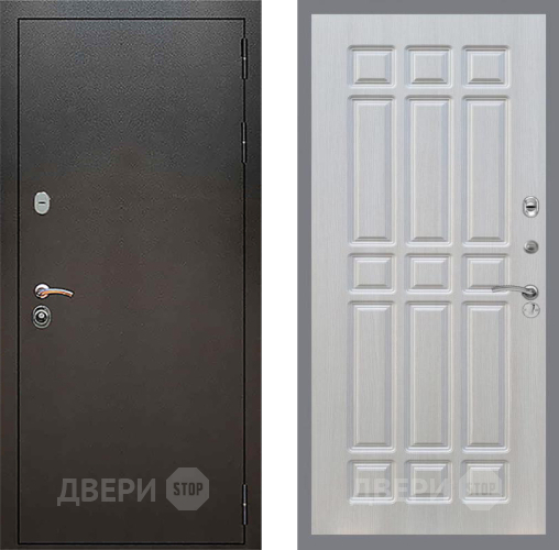 Входная металлическая Дверь Рекс (REX) 5 Серебро Антик FL-33 Лиственница беж в Наро-Фоминске